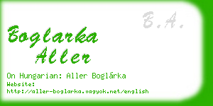 boglarka aller business card